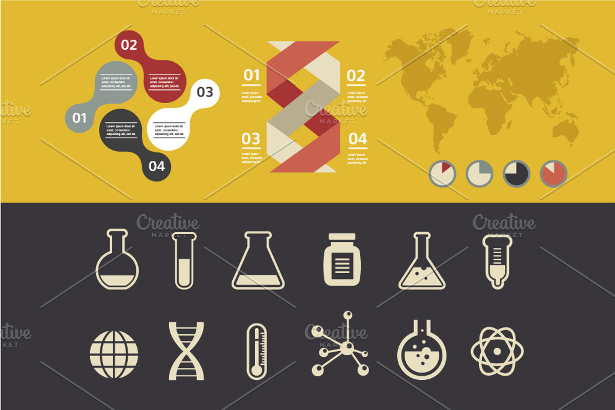 Chemistry infographic, an Education Illustration by Marish (Photo 3 of 3)
