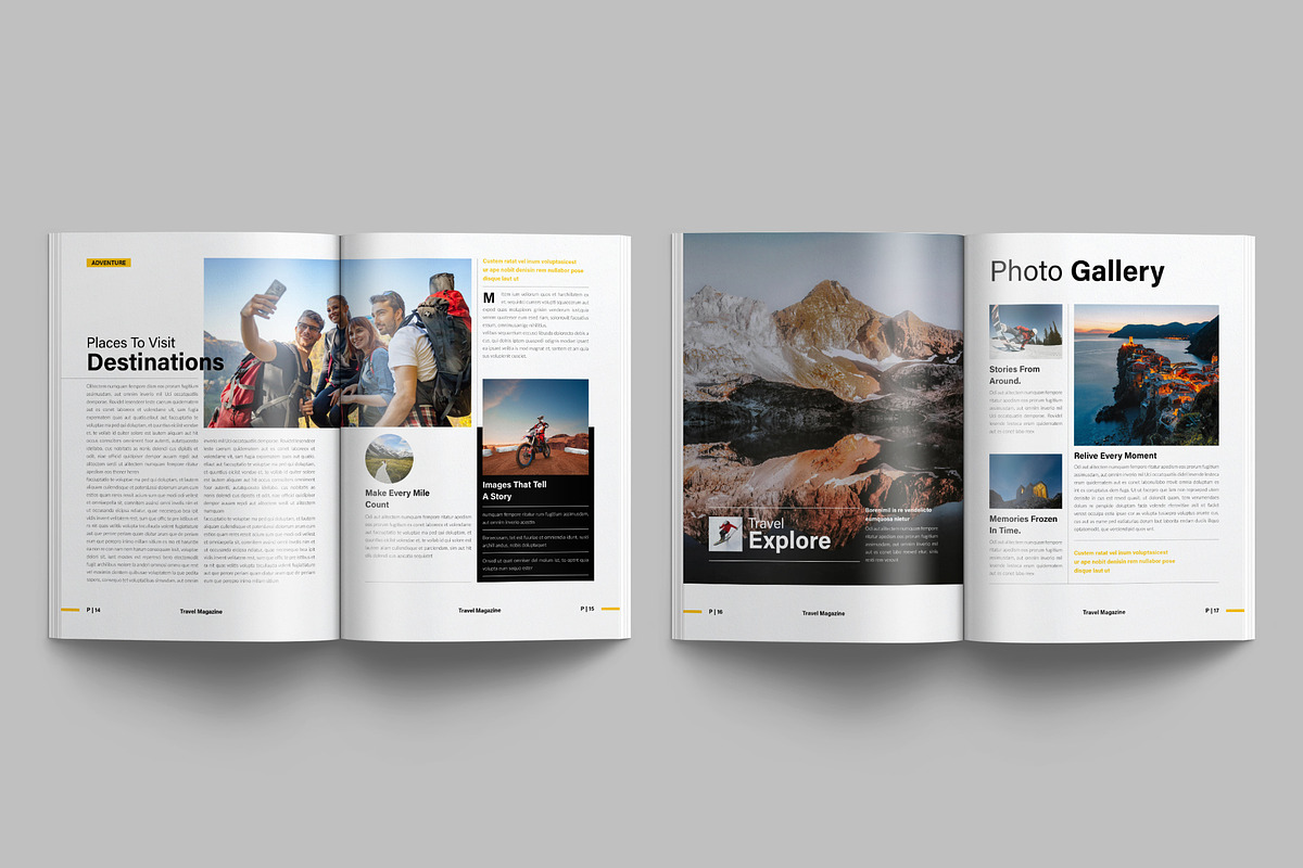 Travel Magazine Template Layout, a Magazine Template by NorthPeak (Photo 9 of 13)