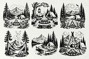 Camping Scenes Adventure Graphics, a Sport Illustration by DENIDigitalArtSudio (Thumbnail 4 of 8)