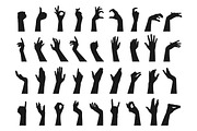 Big Set of Hand Silhouettes, a Person Illustration by PsychocheArt (Thumbnail 2 of 5)