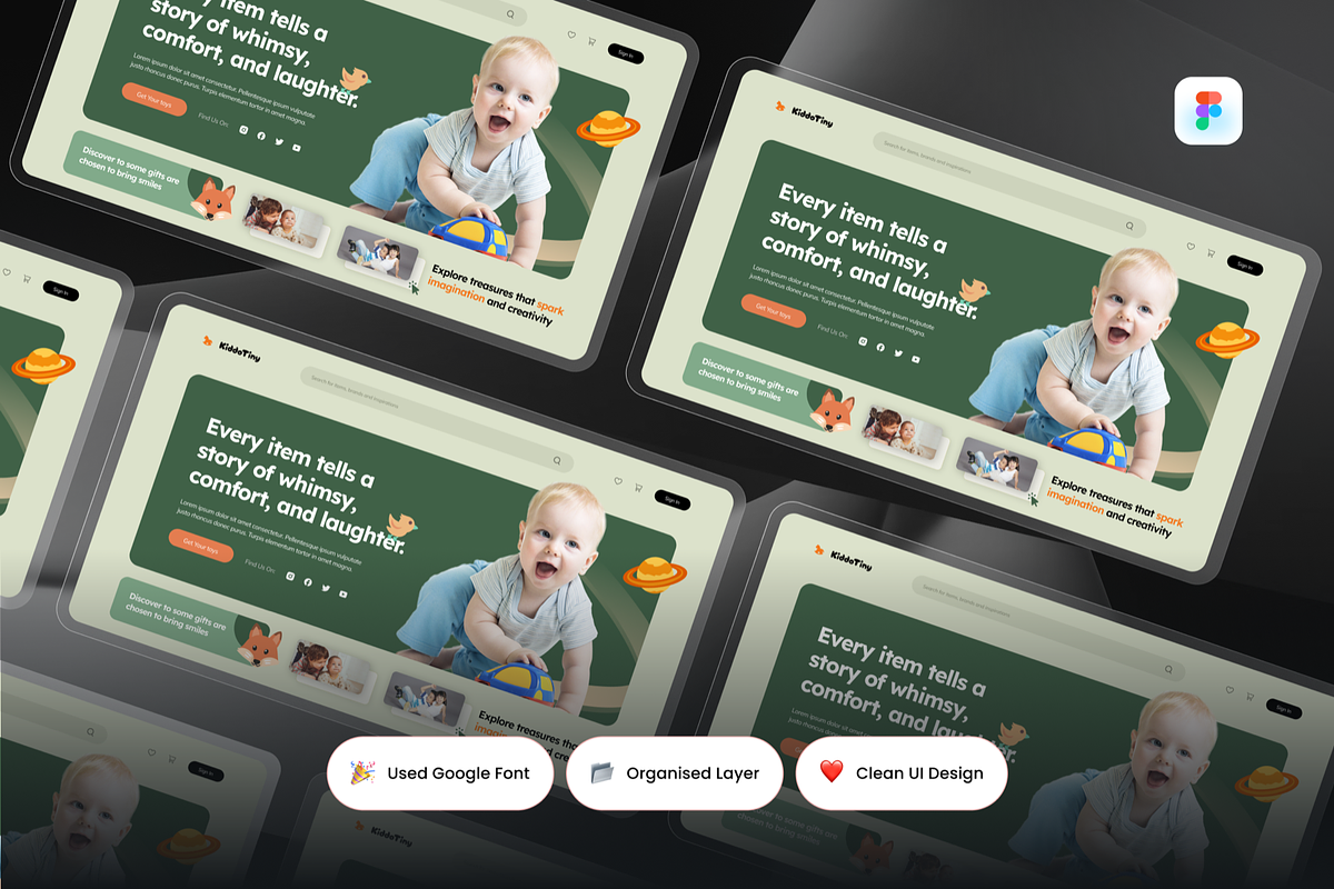 KiddoTiny - Kids Shop Hero Header, a Templates & Theme by SquidPixey (Photo 2 of 3)