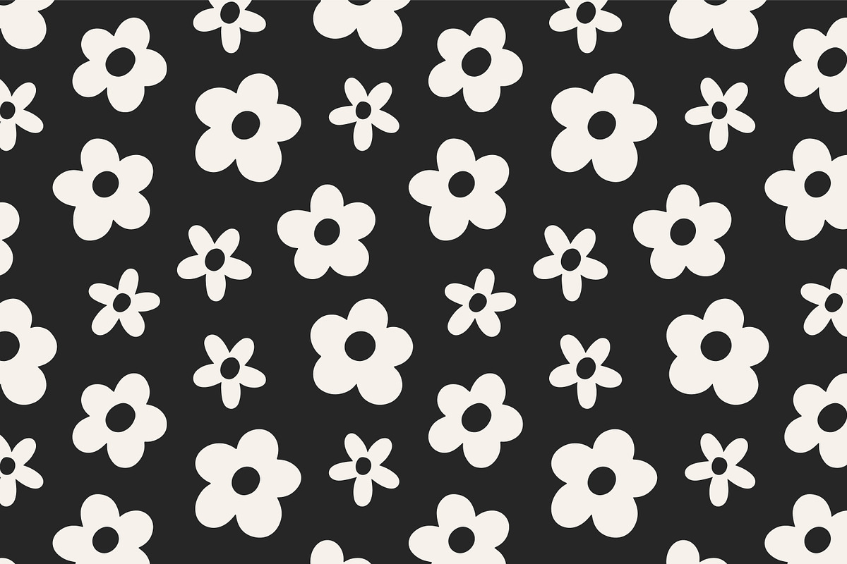 Floral seamless daisy patterns set, a Pattern Graphic by Good Studio