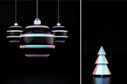 Holographic Christmas 3D Set, a Decorative Illustration by Lunarts Studio (Thumbnail 5 of 8)