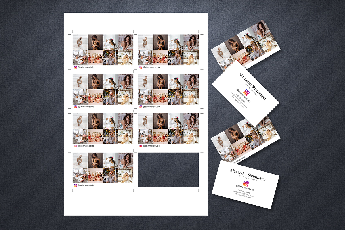 Instagram Business Card Template PSD, a Business Card Template by ElephantArts (Photo 7 of 7)