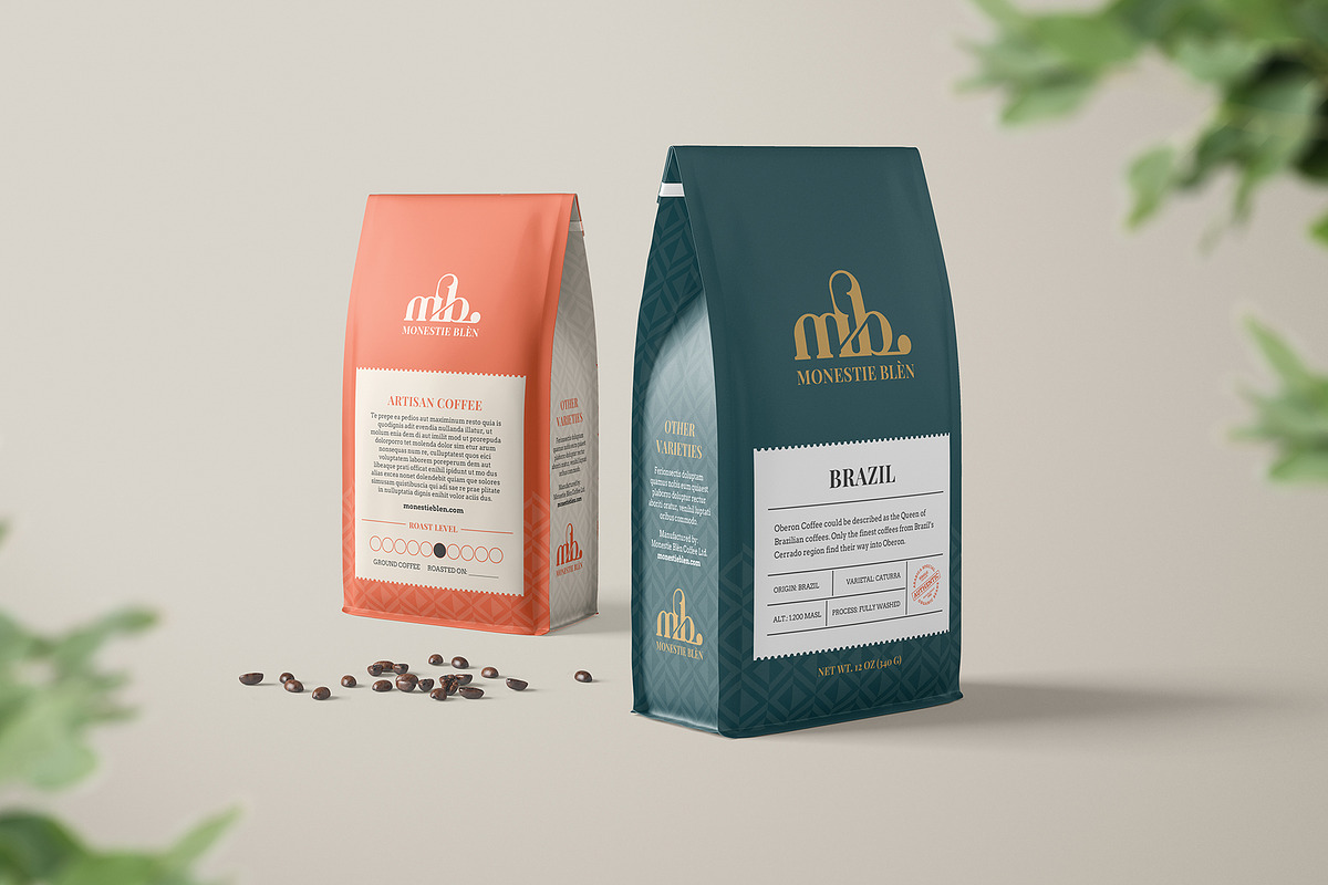 Monestie Blen Coffee Bag ID, a Marketing Template by fisihsani (Photo 2 of 6)
