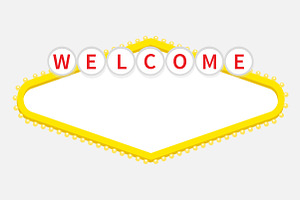 Welcome to Las Vegas sign. Vector
