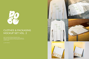 Clothes & Packaging Mockup Set Vol.2