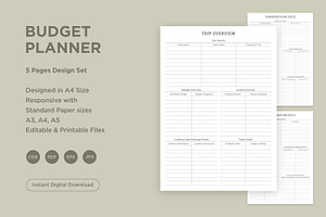 Budget Planner Pages Set V-18