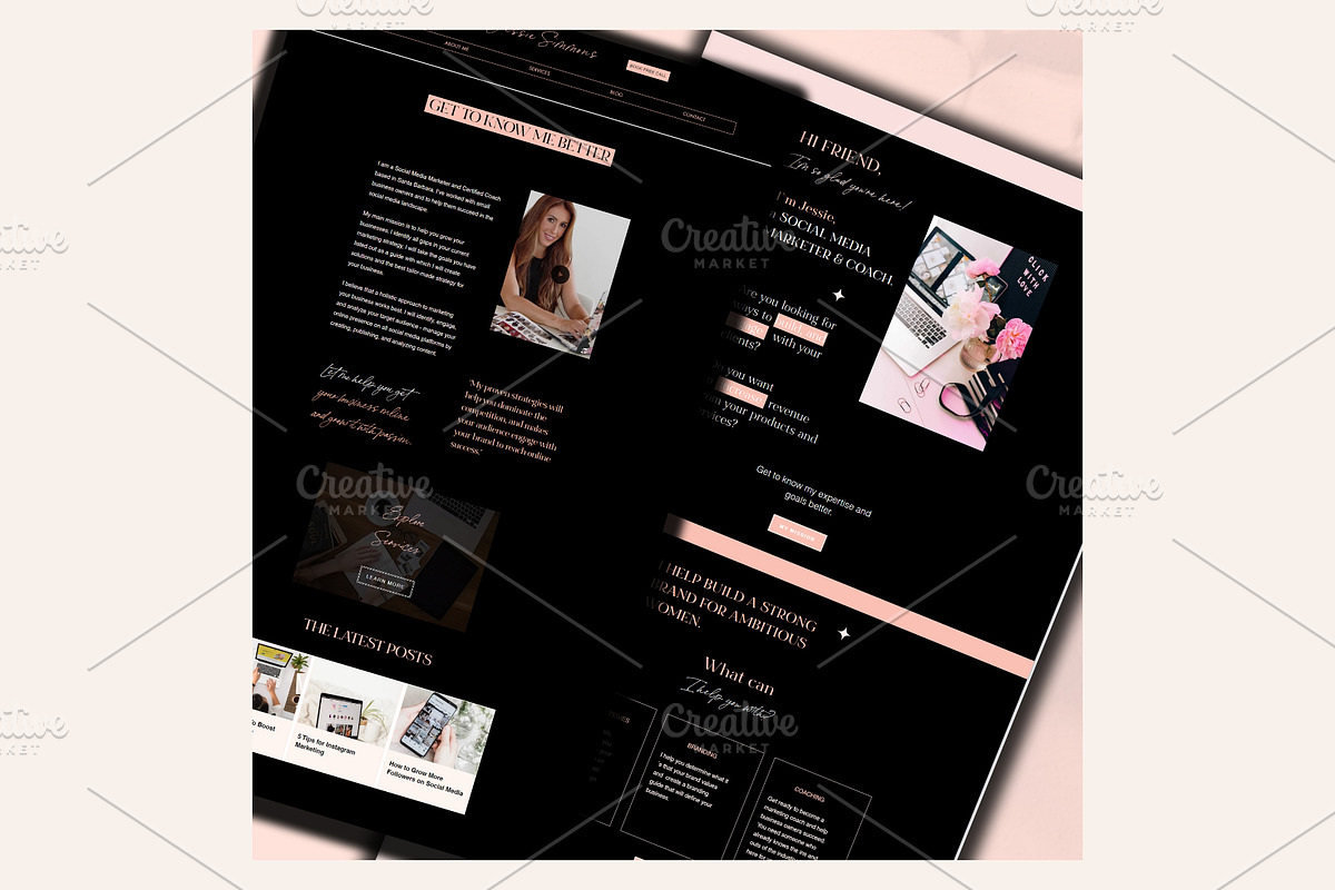 Wix Website Template Marketer, a Wix Template by Lovely.Dizajnera (Photo 3 of 7)