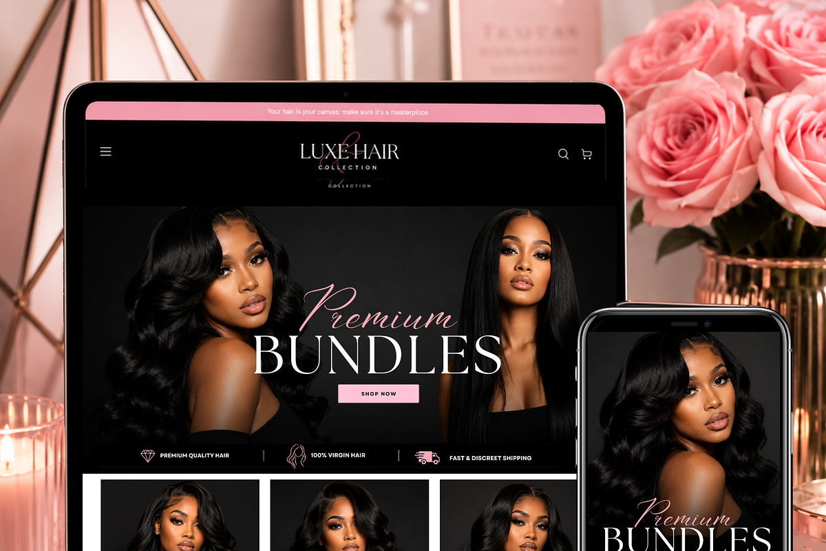 Hair Shopify theme with banners, a Shopify Template by WeBuildBrand (Photo 1 of 6)