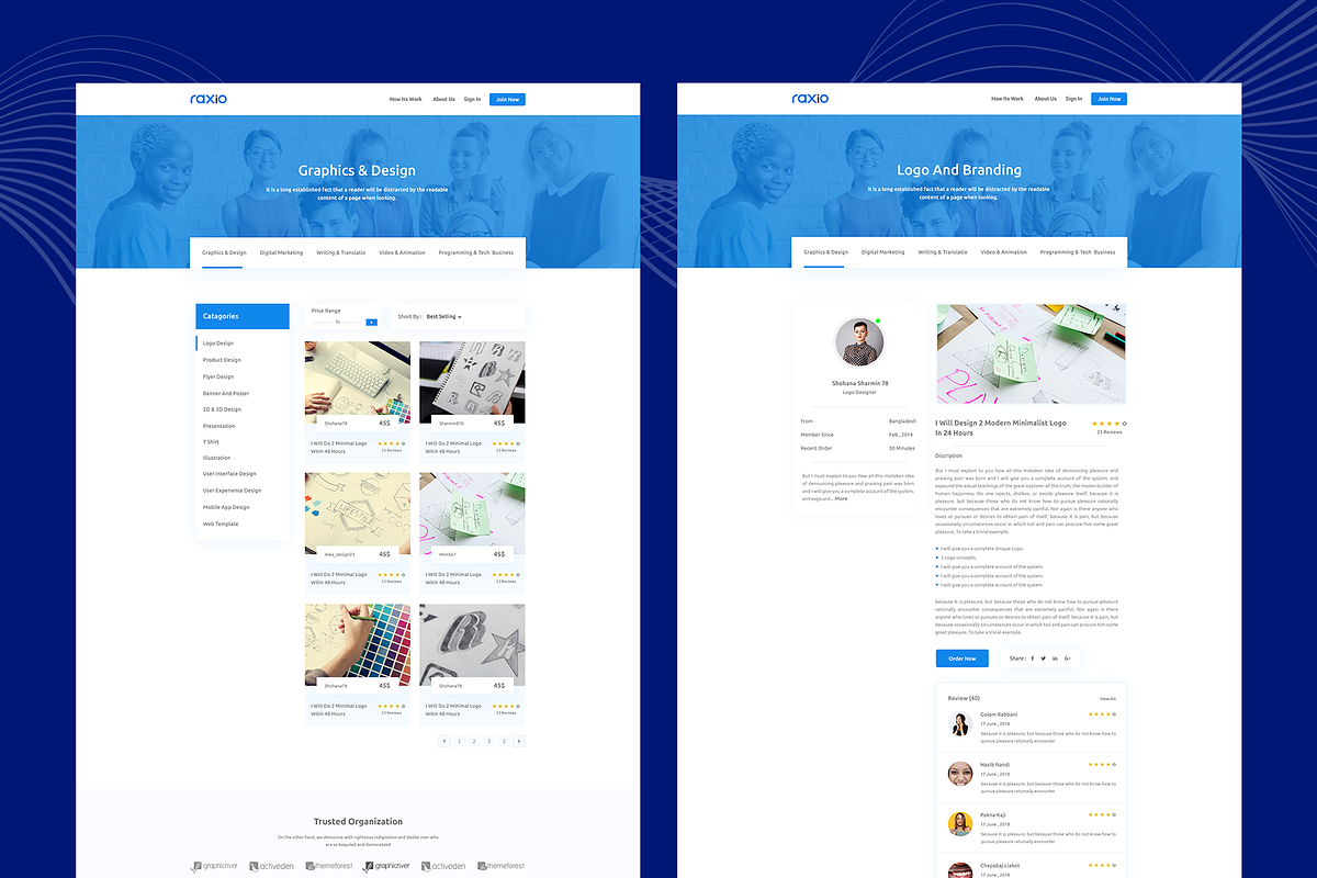 Rexio-Micro Freelancing Marketplace, a HTML Template by THESOFTKING (Photo 2 of 3)
