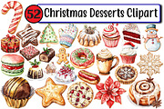 Christmas Desserts Clipart, an Illustration by Design Market (Thumbnail 1 of 3)