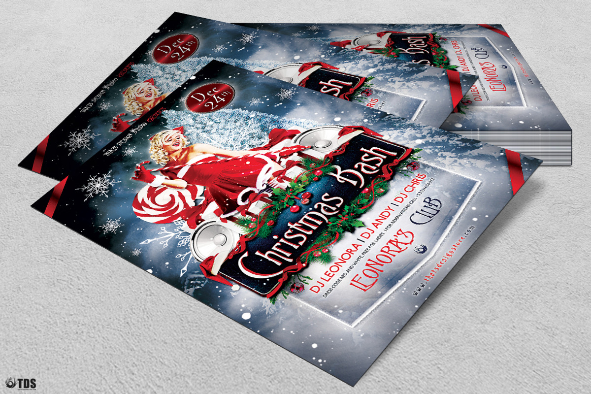 Christmas Bash Flyer Template V1, a Flyer Template by ThatsDesignArt (Photo 4 of 7)