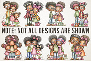 Black Family Clipart Set, a Person Illustration by RobertsArt (Thumbnail 6 of 6)