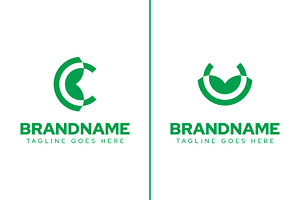 Letter C U BC UM Leaf Logo, a Branding & Logo Template by Pray Art Design Studio