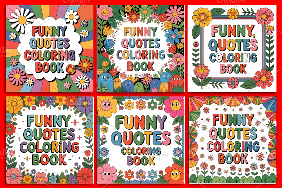 Funny Quotes Coloring Book, a Decorative Illustration by Design Station (Photo 3 of 3)