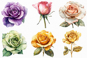 Rose Flower Clipart Bundle, an Illustration by Craft Nest (Thumbnail 2 of 6)