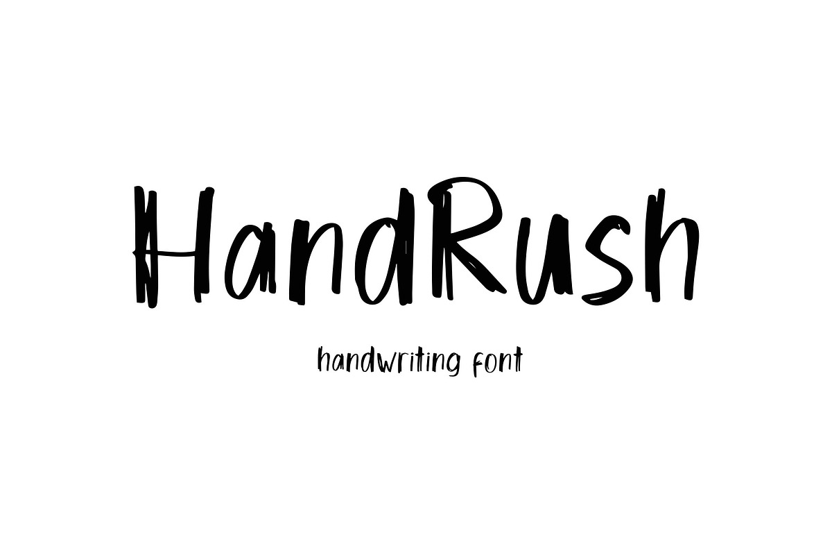 HandRush Handwriting Font, a Handwritten Font by NTC Graphic (Photo 1 of 8)