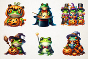 Funky Halloween Frogs Clipart, an Illustration by RobertsArt (Thumbnail 7 of 7)