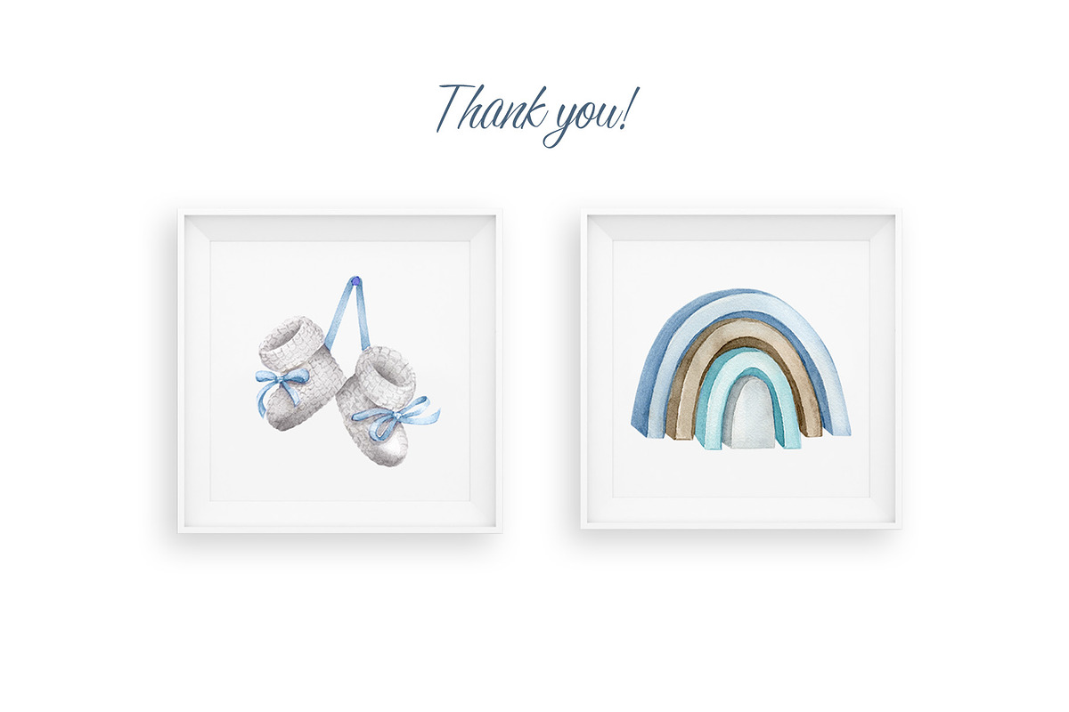 Watercolor boho nursery clipart, an Illustration by AquarelleSpace (Photo 4 of 4)