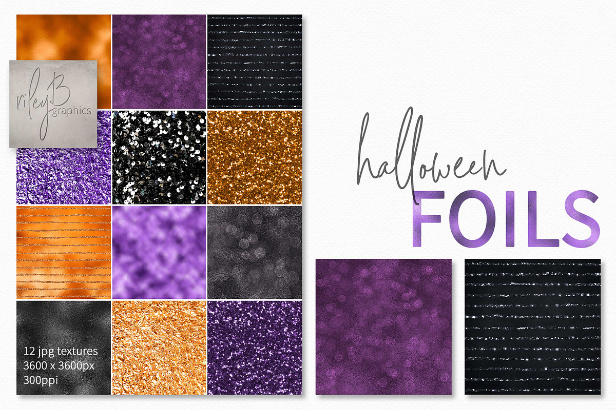 Halloween Foils, a Texture Graphic by rileyBgraphics (Photo 1 of 7)
