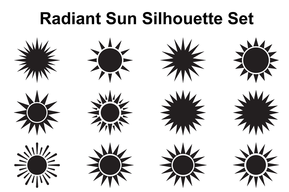 Sunburst Silhouette Collection, an Object Graphic by Creativeshirt (Photo 1 of 3)