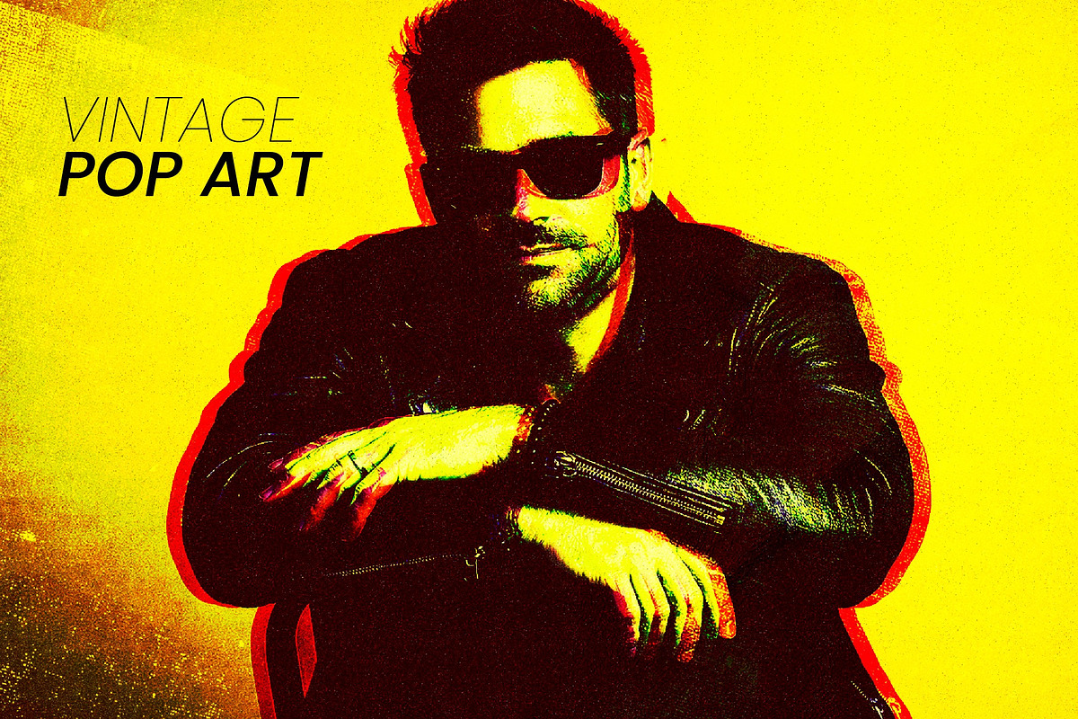 Grunge Vintage Pop Art Image Effect, a Layer Style Add-On by studiogstock (Photo 1 of 4)