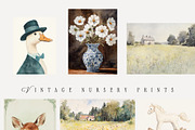 VINTAGE NURSERY PRINTS, a Background Graphic by Lana Elanor (Thumbnail 8 of 9)