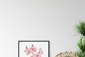 Sakura Cherry Blossom Watercolor PNG