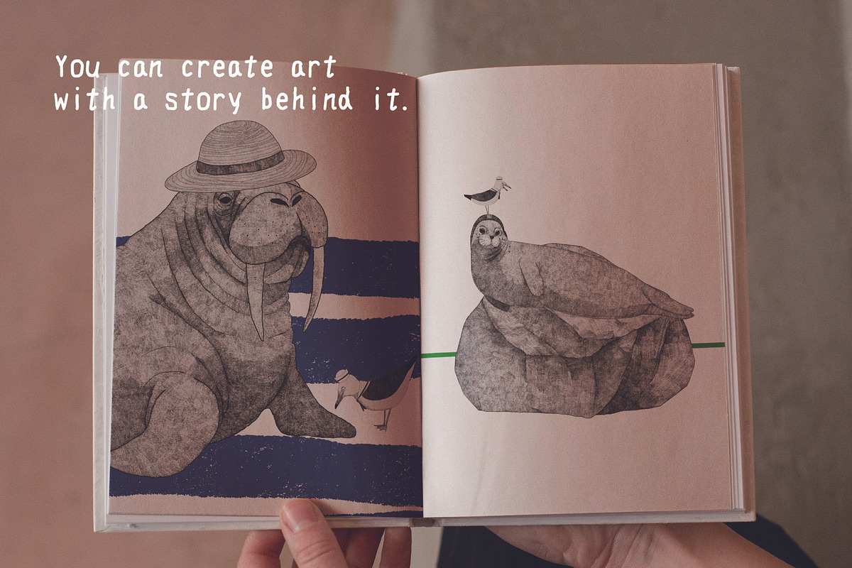 The Seagulls and  Their Sea Friends, an Animal Illustration by Kurakoza (Photo 17 of 18)