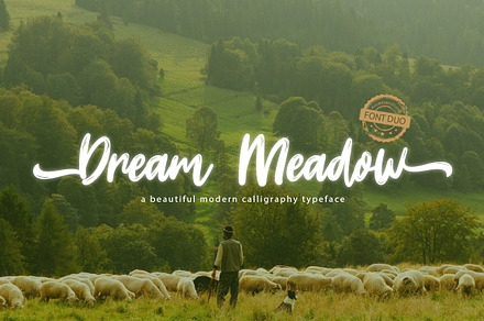 Dream Meadow Script, a Script Font by khurasan
