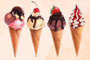 Ice cream illustrations kit, a Food Illustration by Sundra (Thumbnail 1 of 9)