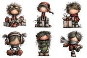 Watercolor Christmas Kids Elf Clipar, an Illustration by Daily.Designs (Thumbnail 5 of 5)