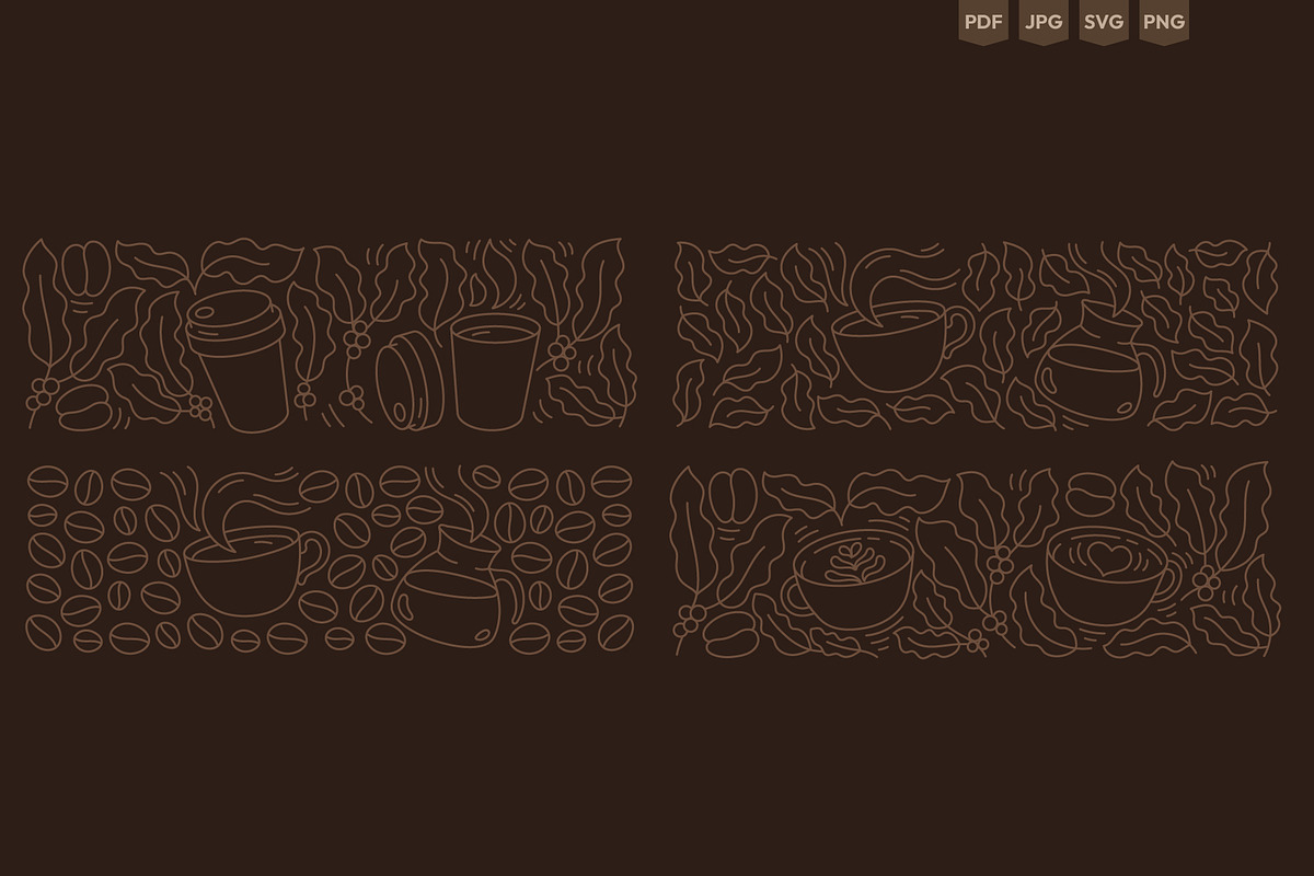 Coffee-themed Backgrounds and Icons, a Texture Illustration by Ilia Design (Photo 8 of 17)