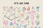 It’s Ski Time Hand Drawn Clipart, an Object Graphic by AnnArt (Thumbnail 3 of 11)