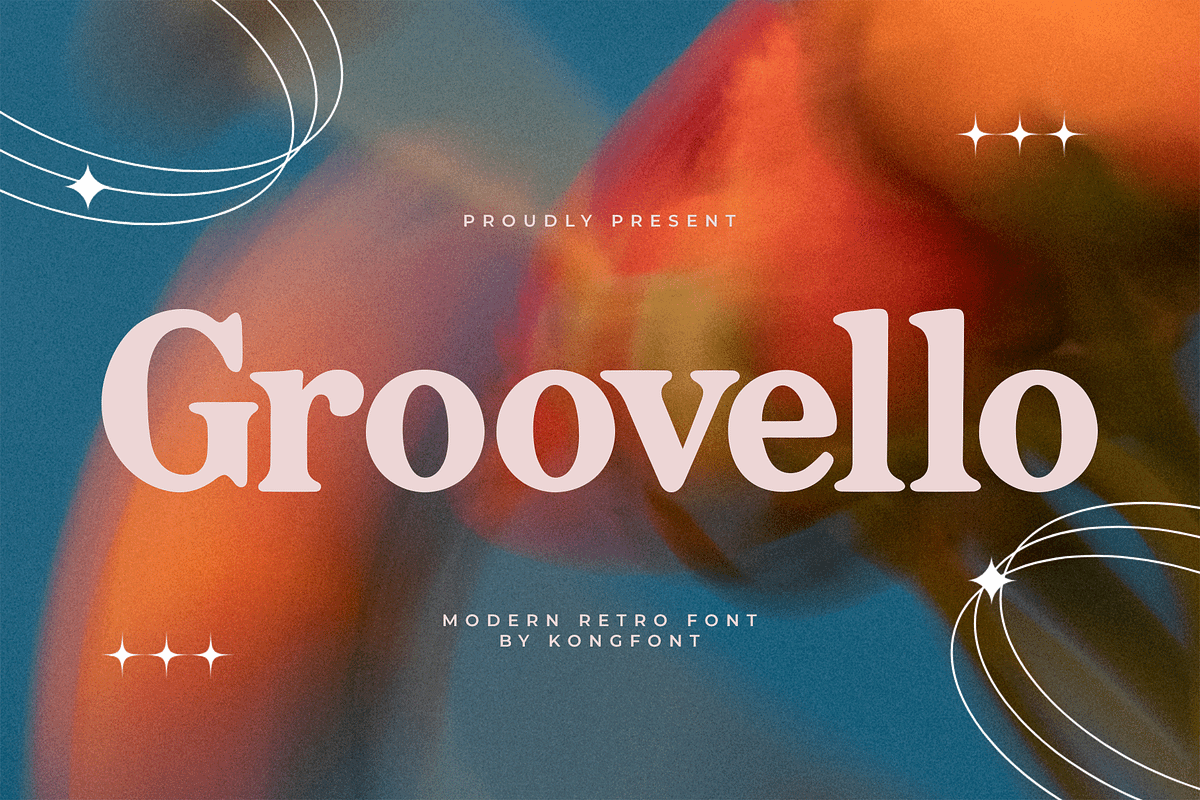 Groovelo – Modern Retro Font, a Serif Font by overlaytemplates (Photo 1 of 5)