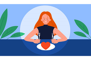Toxic relationship, domestic, a Person Illustration by Flashvector