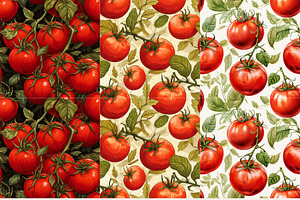 8 Tomato Seamless Patterns