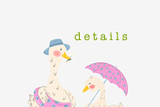 Whimsical Silly Goose bundle, an Animal Illustration by Oleksandra Illustrates (Thumbnail 6 of 18)