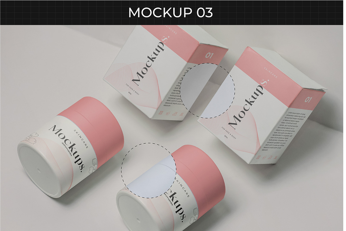 Cosmetic Jar & Box Packaging Mockup, a Packaging Mockup by Assyat (Photo 10 of 22)