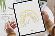 Boho rainbow hand drawn pastel, a Seasonal Illustration by RimzStudio (Thumbnail 2 of 4)