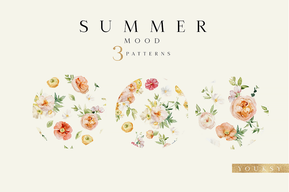 NEW! SUMMER MOOD - watercolor set, a Seasonal Illustration by Youksy (Photo 11 of 14)