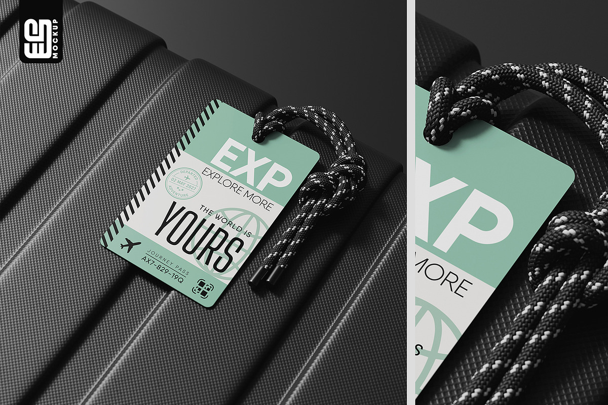 Luggage Tag with Rope Mockup, an Advertising Mockup by SD Mockup (Photo 2 of 4)