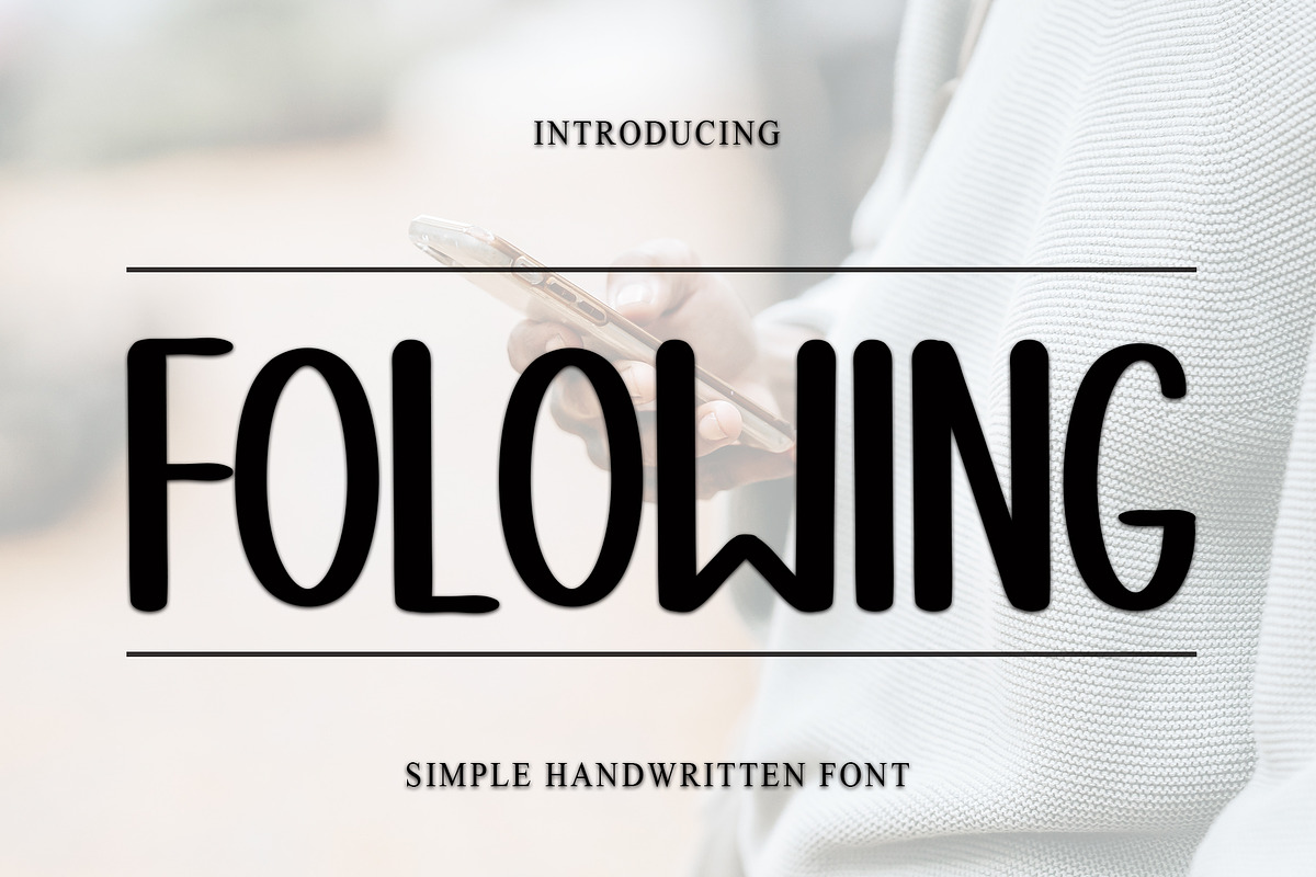 Folowing, a Handwritten Font by InermediaSTUDIO (Photo 1 of 8)