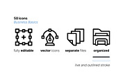 50 Business Basics Icons, an Outline Icon by Side Project (Thumbnail 3 of 7)