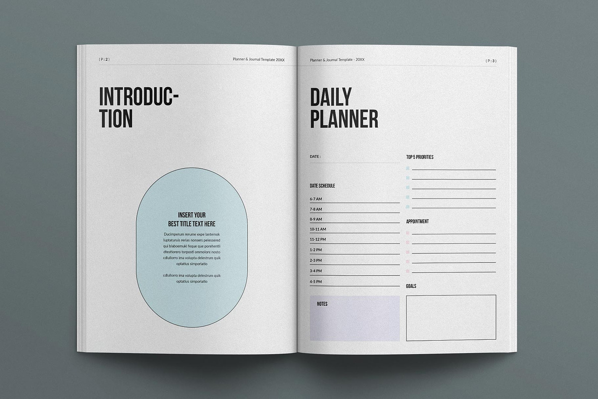 Planner & Journal Template, a Stationery Template by E-Type (Photo 2 of 7)