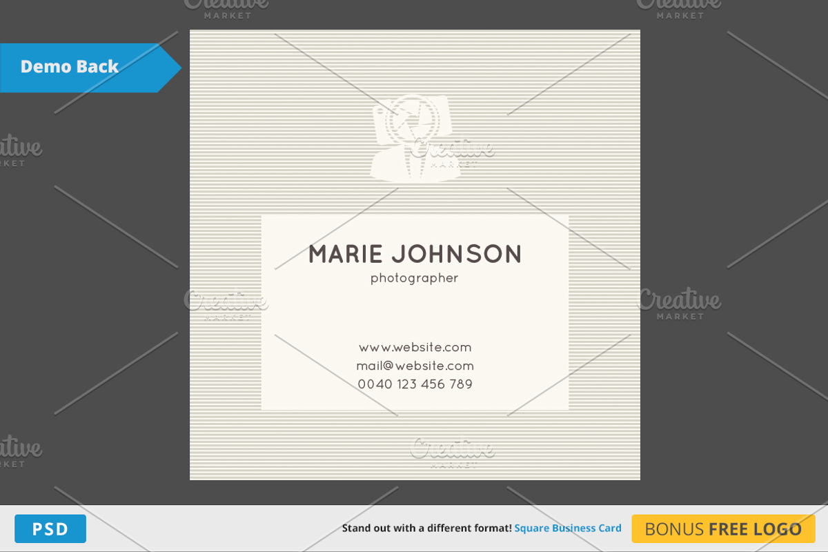 Business Photography - Square Format, a Business Card Template by SketoNeto (Photo 3 of 4)