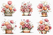 Spring Flower Basket Clipart Png, an Illustration by Craft Nest (Thumbnail 4 of 11)