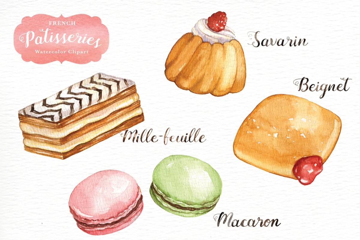French Patisseries Hand Painted, an Illustration by everysunsun (Photo 3 of 4)