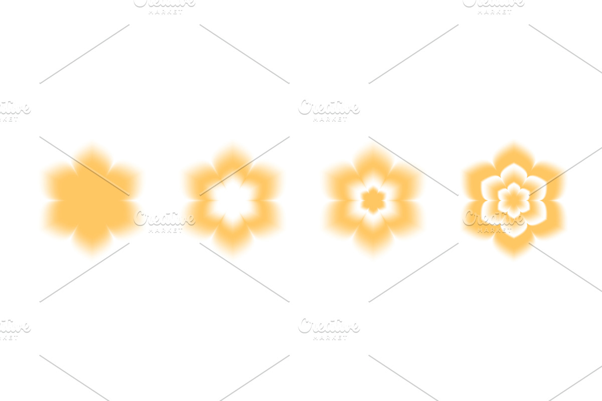 Y2K aura blur flower shapes in soft, an Object Illustration by YuliiaOsadcha